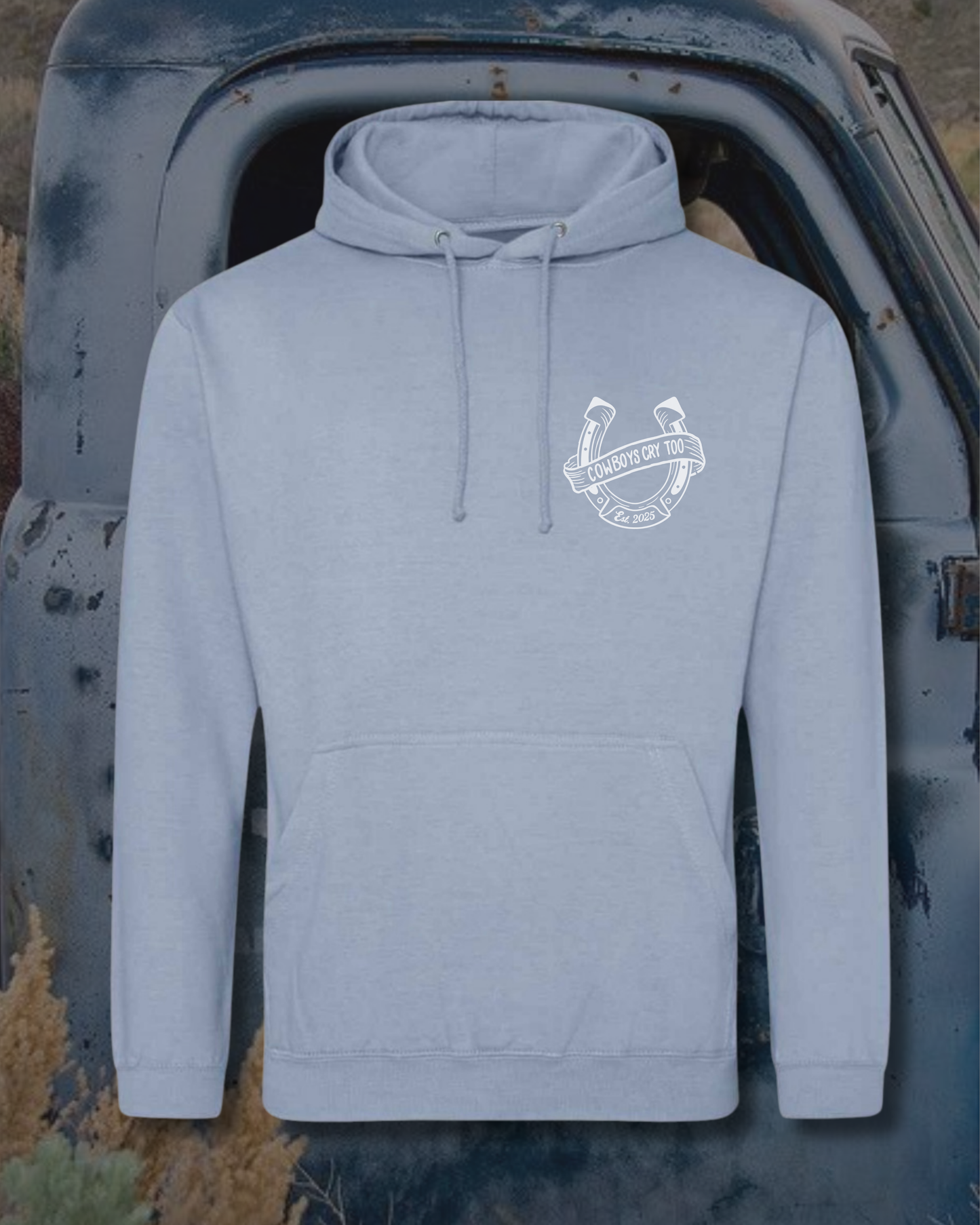 Dusty Blue Horseshoe Hoodie
