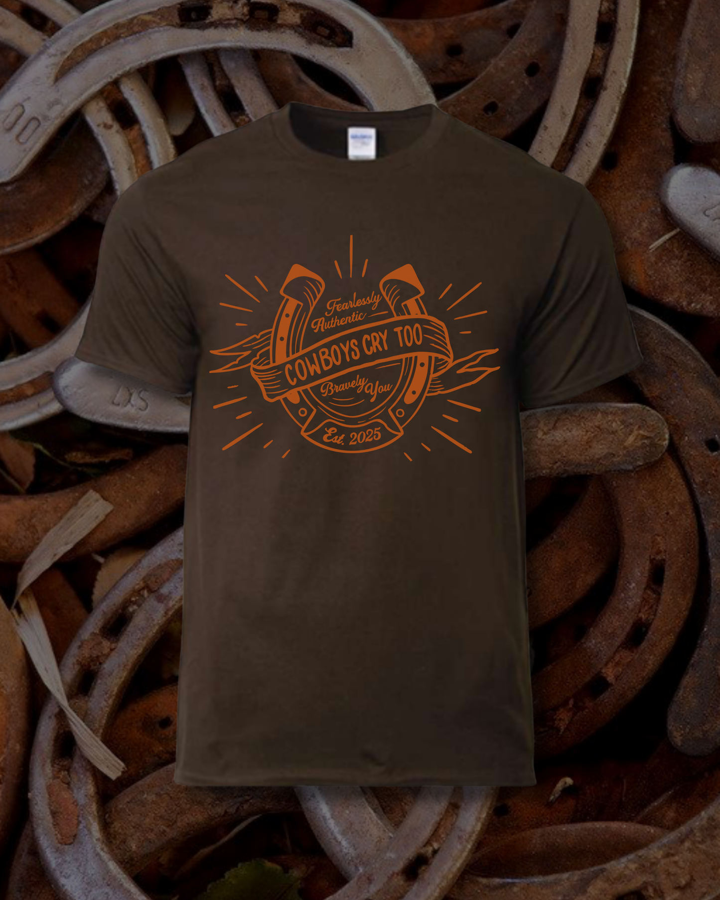 Horseshoe Front Print T Shirt