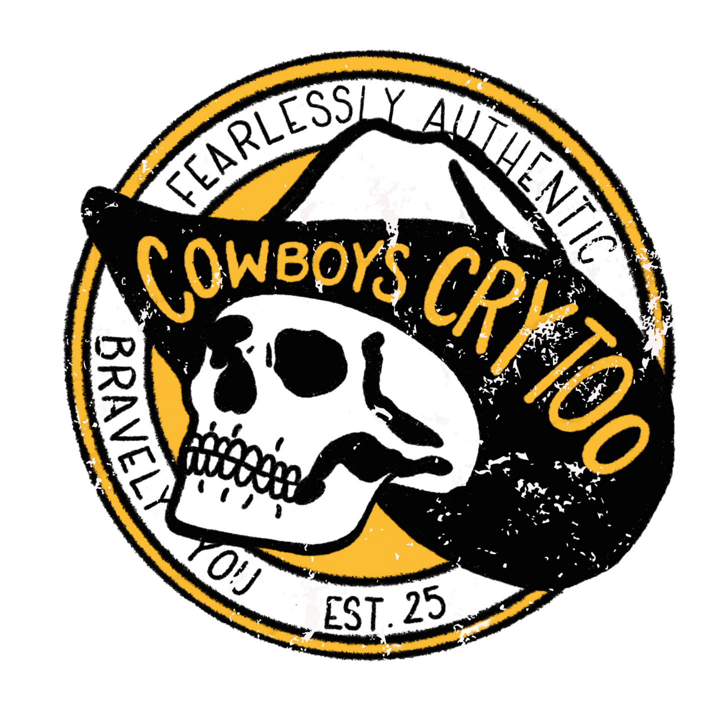 Cowboys Cry Too Sticker