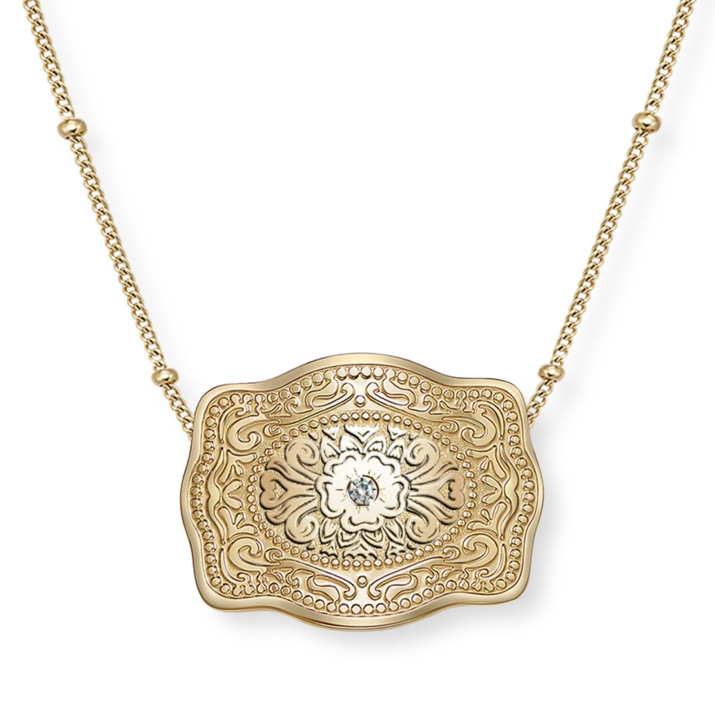 SpurWest Mini Belt Buckle Necklace (Amelia Rose)