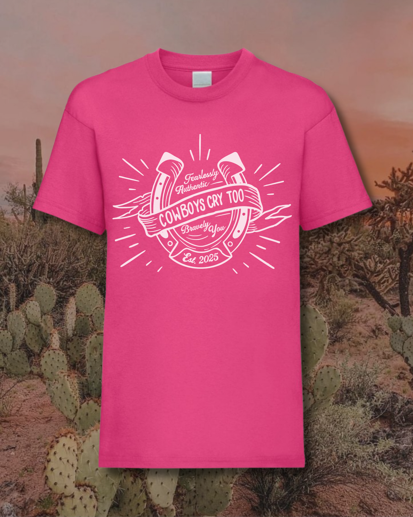 Kids Pink Horseshoe T Shirt