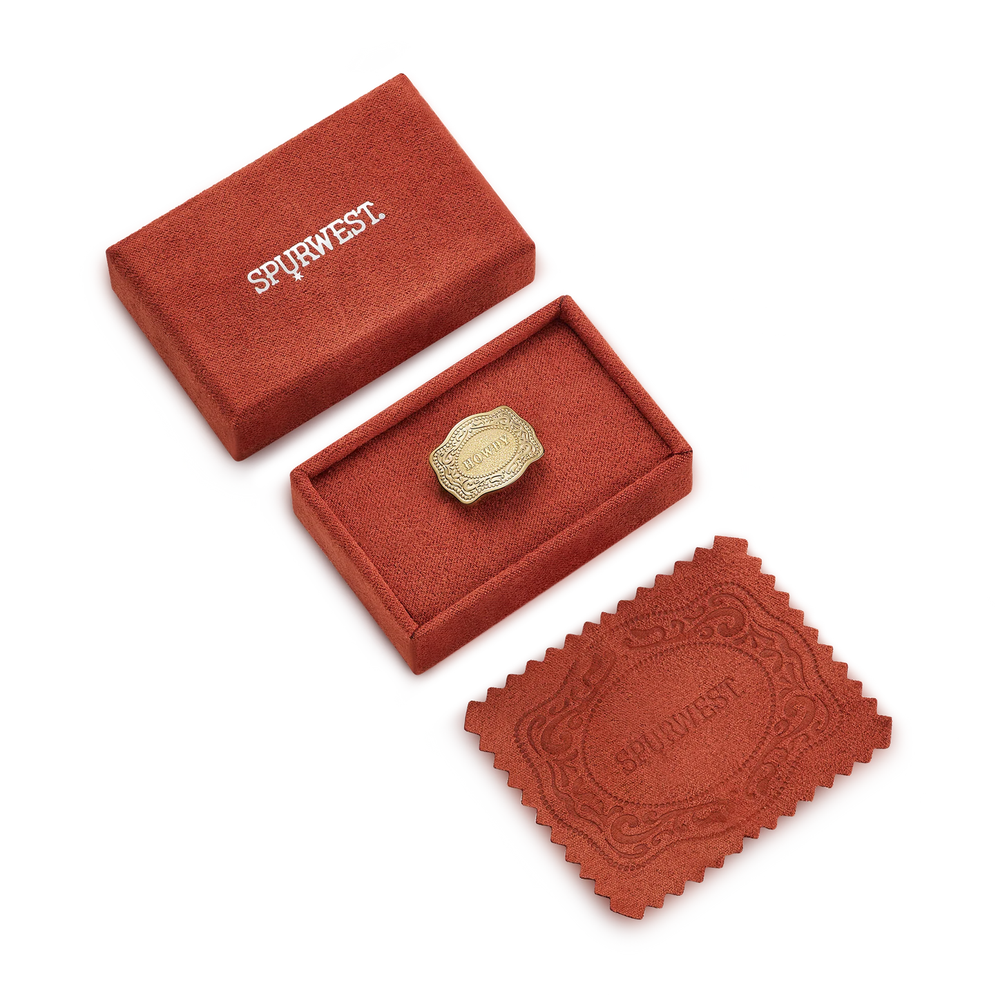 SpurWest Mini Belt Buckle Ring (Howdy)